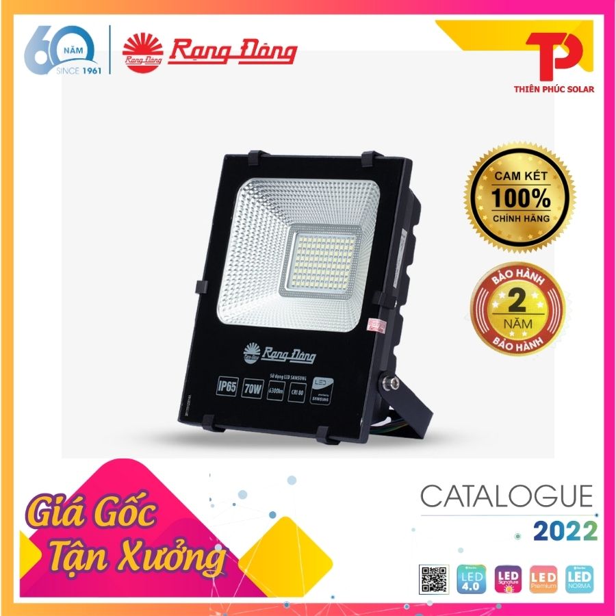 [Mẫu mới 2022] Đèn Pha LED ngoài trời 70W cao cấp Rạng Đông Model: CP06/70W - Giá gốc tận xưởng
