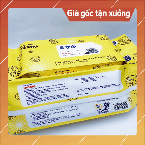 Combo 10 gói Khăn lau bếp, khăn giấy lau bếp đa năng 50 tờ, vải bi loại 1, hương liệu nhập khẩu, lau dầu mỡ