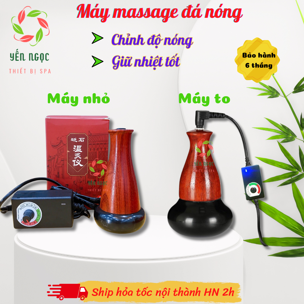 Máy massage đá nóng đả thông kinh lạc | Cốc nhiệt đá nóng | Máy đá nóng spa