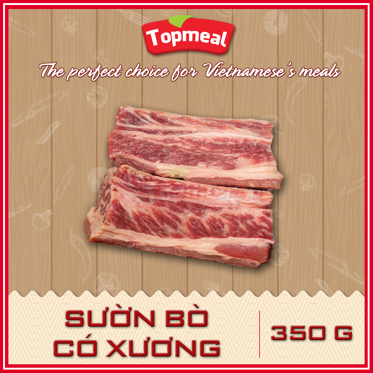 HCM - Sườn bò có xương (350g) - Thích hợp với các món nướng, om, hầm, canh, nấu bún,... - [Giao nhanh TPHCM]