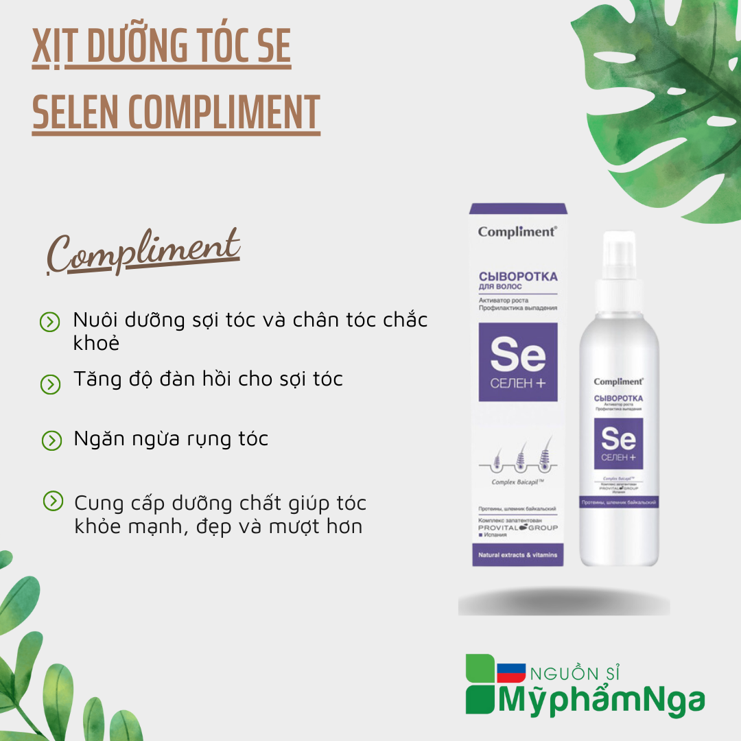Xịt kích mọc tóc chống rụng SE Selen Compliment
