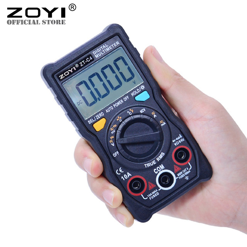 Đồng Hồ Đo Điện Đa Năng Điện Tử Zoyi Zt-C4, Đồng Hồ Đo Điện Vạn Năng Đo Son Điện Trở Cách Điện, Điện Áp AC DC, Kiểm Tra Tụ Điện, Dò Điện NVC, Đo Điện Dung, Nhiệt Độ- Hàng Chính Hãng