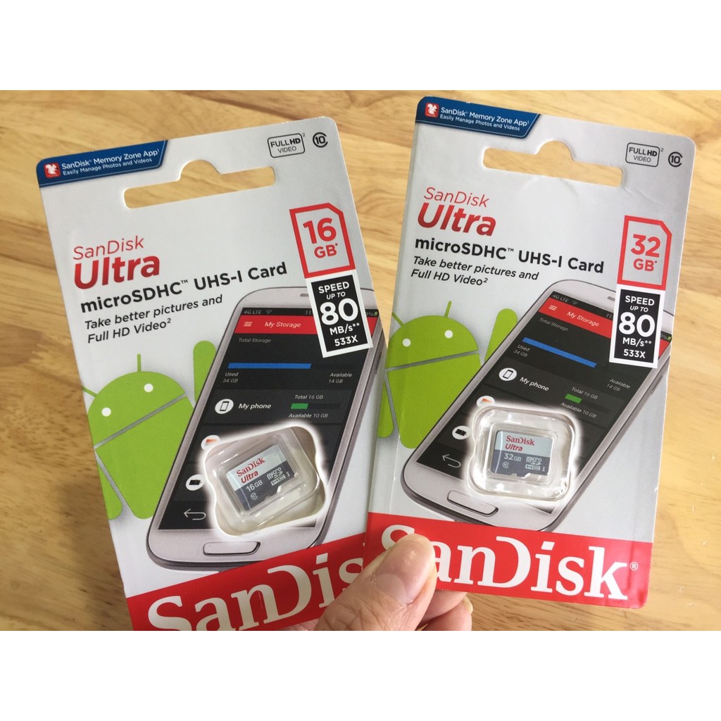 Thẻ nhớ microsdxc sandisk ultra 16gb