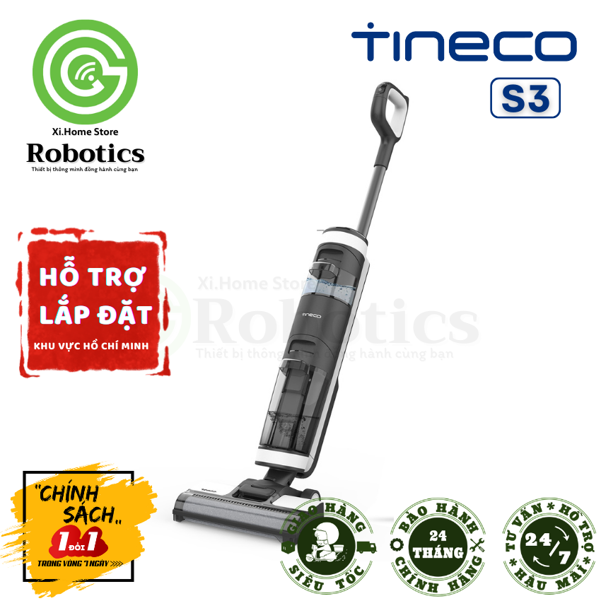 |HỎA TỐC| Máy Hút bụi Lau sàn Khô và Ướt Tineco Floor One S3 - Phiên bản Quốc tế - Bảo hành chính hãng 24 tháng