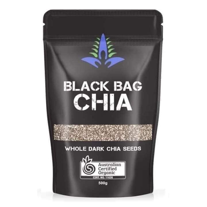 500g Hạt Chia Úc Organic Chia Seeds Túi Đen  Cao Cấp (Loại Đặc Biệt)
