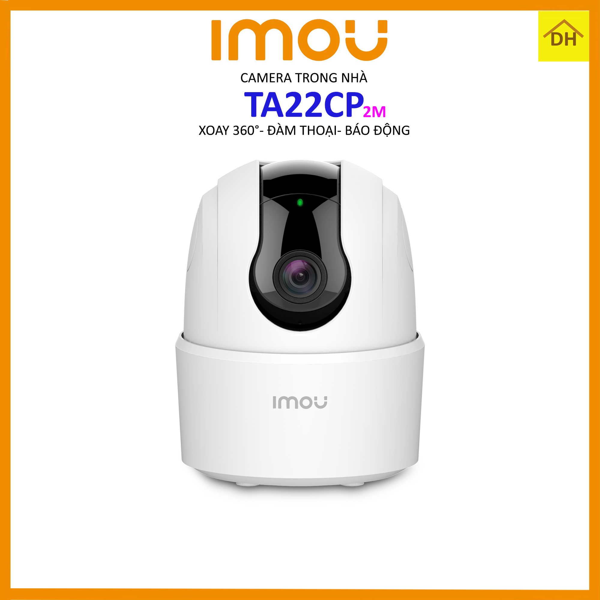 Camera IMOU TA22CP 2M FHD 1080p Xoay 360 Độ- Đàm Thoại 2 Chiều- Báo Động Chống Trộm- Wifi Trong Nhà Chính Hãng IMOU