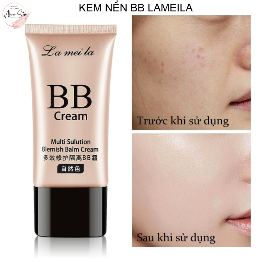[Free Ship+Quà]Kem nền trang điểm dưỡng ẩm BB Cream Moisturing Lameila, kem nền che khuyết điểm lâu trôi ,bền màu hàng Nội Địa Trung cho làn da sáng đẹp tự nhiên -Akina Store