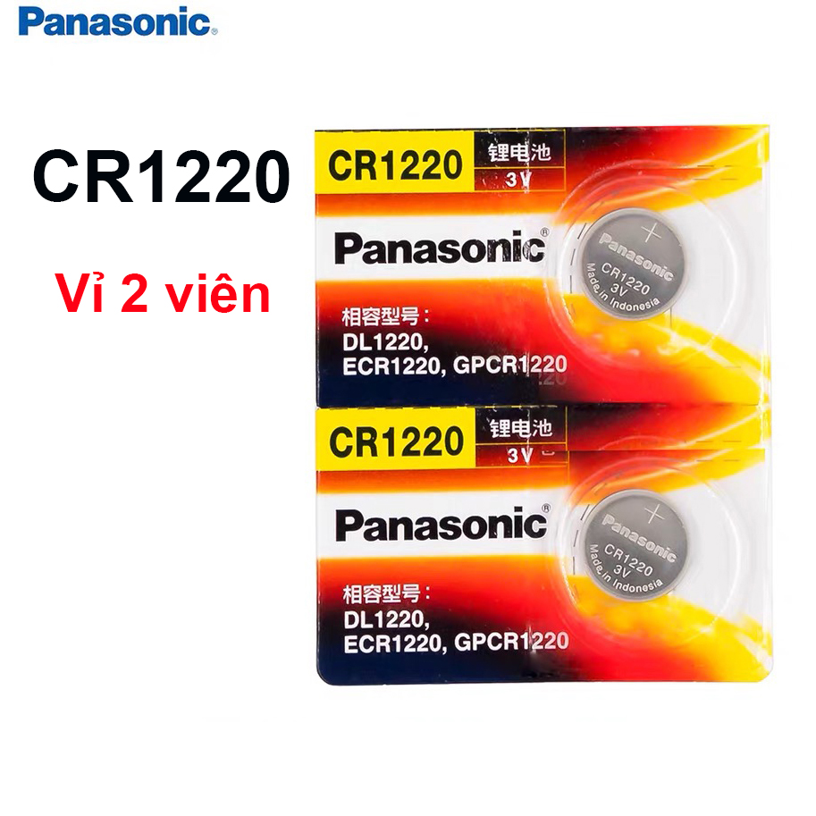 Vỉ 2 viên pin panasonic cr1220 3v