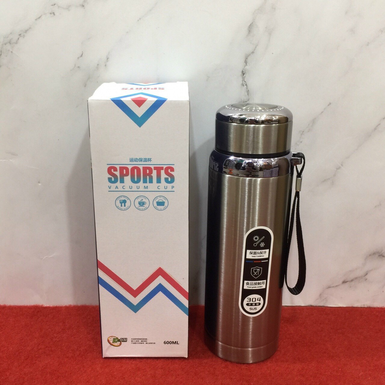 Bình nước giữ nhiệt 600ml - 800ml inox 304 cao cấp sáng bóng bền đẹp