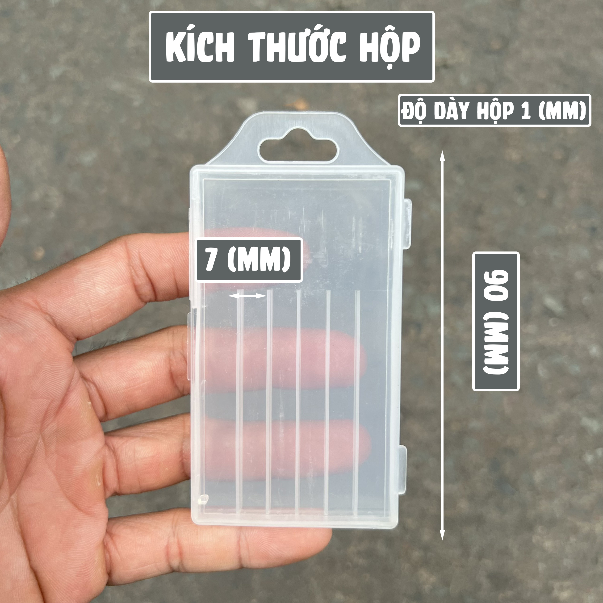 Hộp nhựa chứa đựng mũi khoan, mũi vít loại mini - 95 x 55 x 10