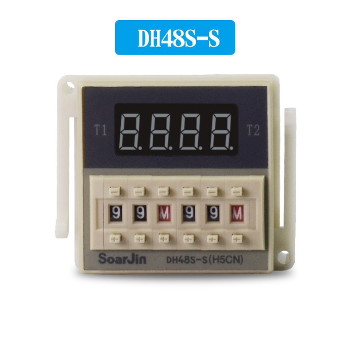 ( Đã bao gồm đế ) Timer hẹn giờ tuần hoàn DH48S-S 220V- TIMER thời gian hẹn theo chu kỳ
