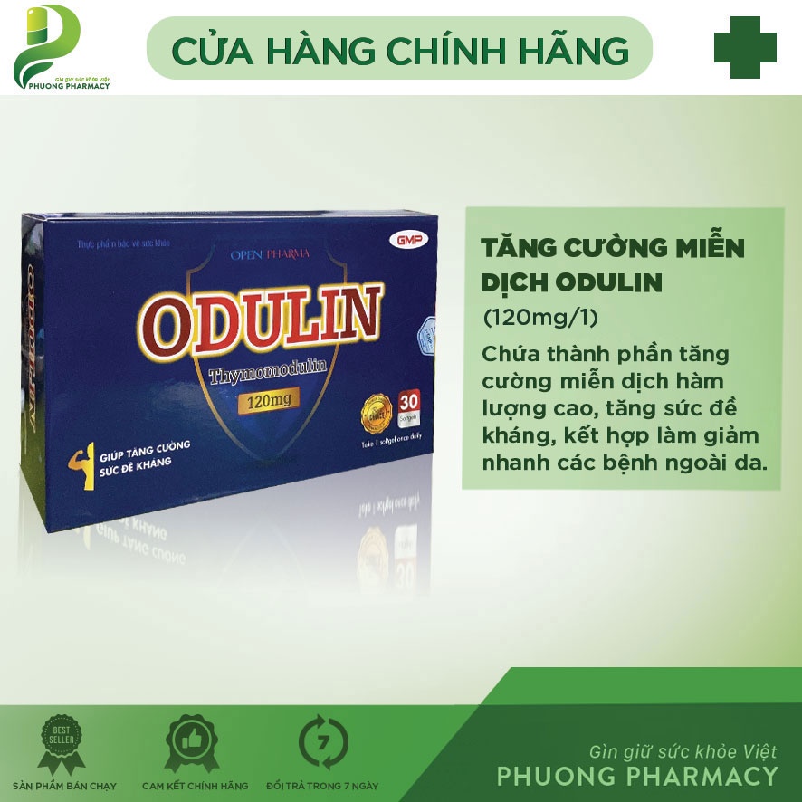 Odulin thymomodulin - tăng cường miễn dịch , tăng sức đề kháng giảm nguy cơ mắc bệnh 120mg P184