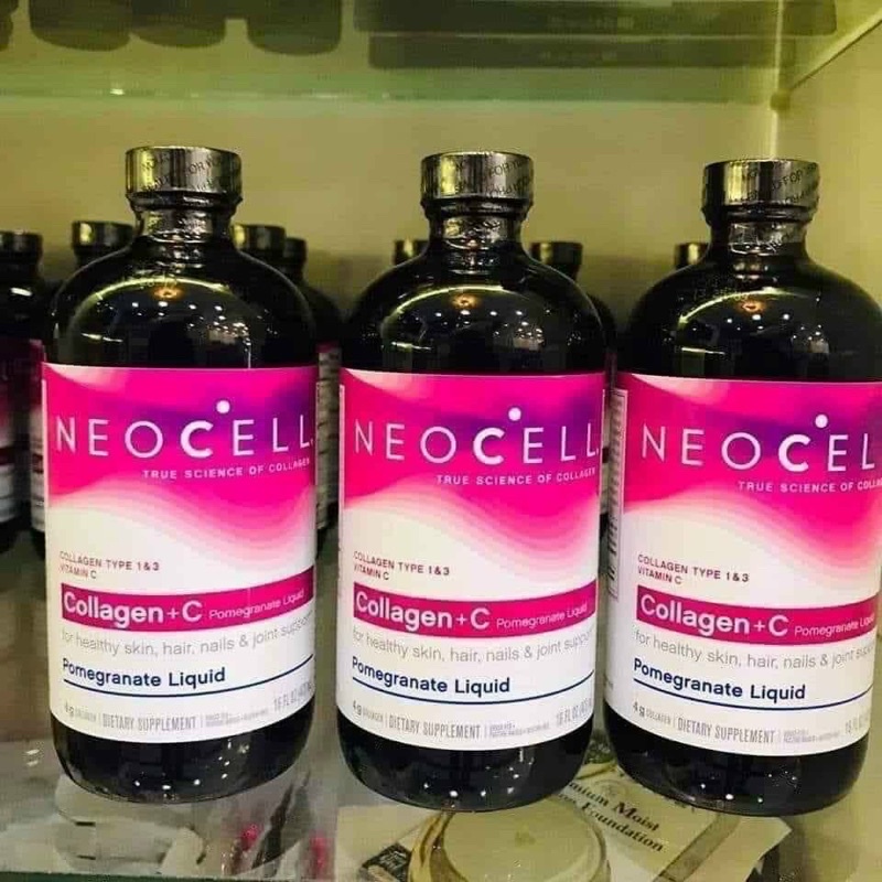 Siro dạng uống nước lựu Collagen Pomegranate của Neocell chai 473ml từ mỹ