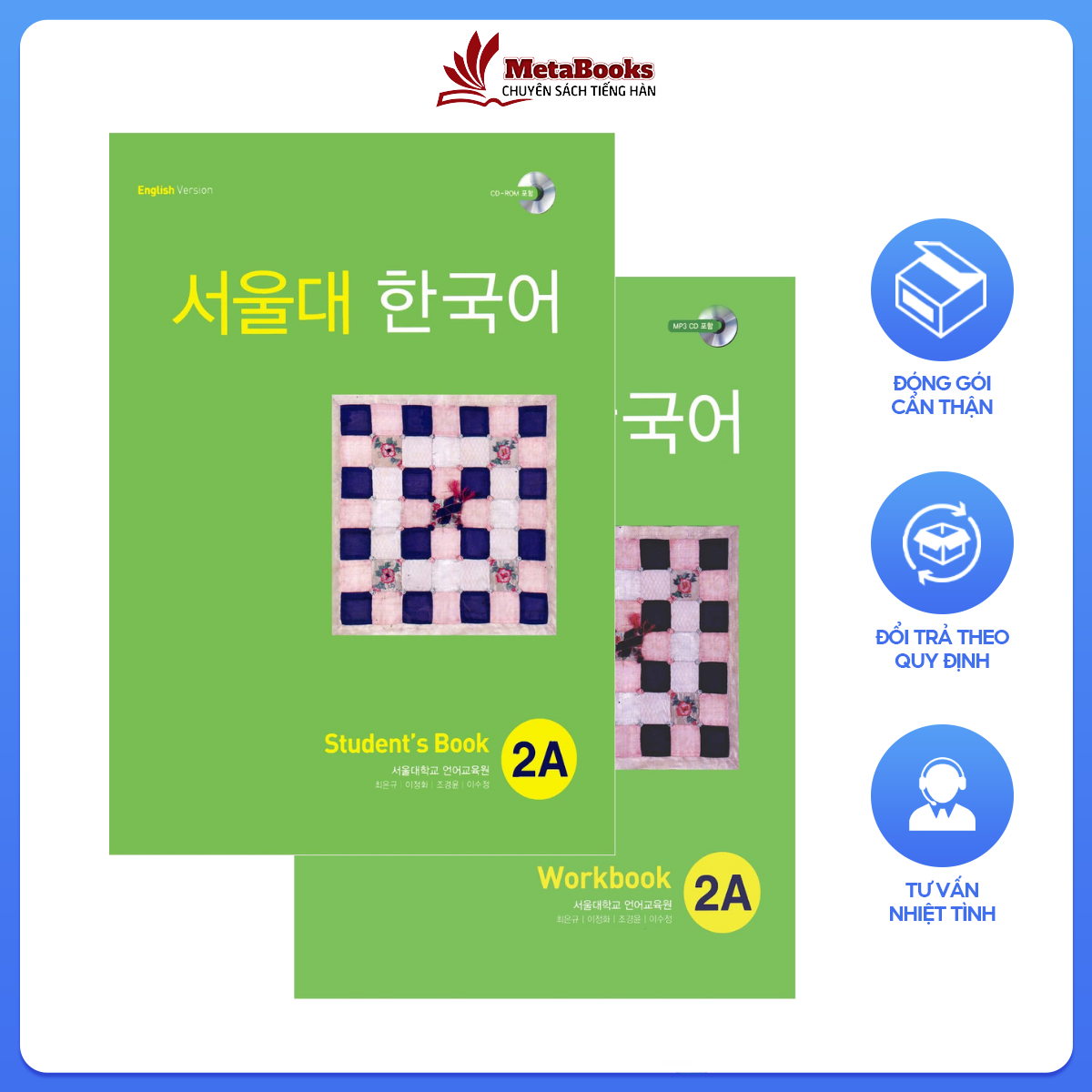 Combo seoul 2a sgk + sbt - 서울대 한국어 2a - đầy đủ đáp án file nghe