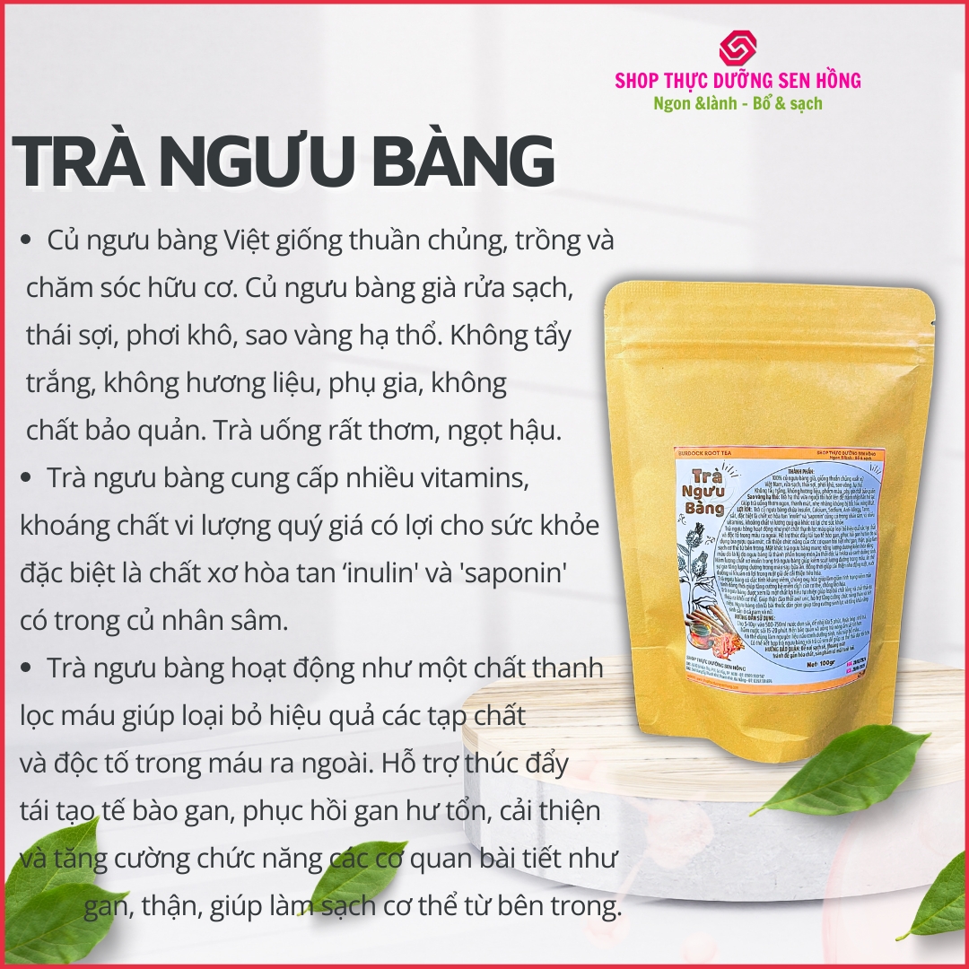 Trà ngưu bàng (100gr) - Thực dưỡng Sen Hồng