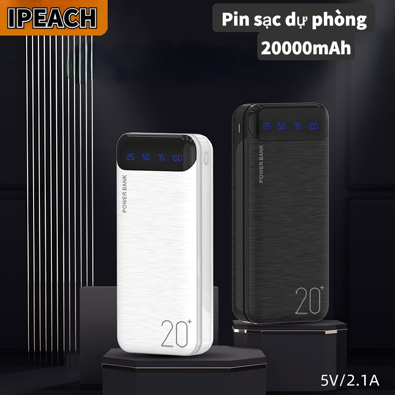 Pin sạc dự phòng 20000mAh Sạc dự phòng tích hợp màn hình Led Dung Lượng