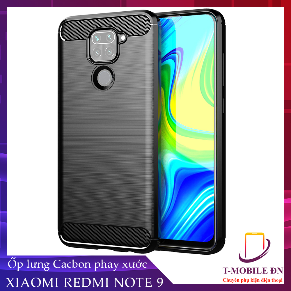 Ốp lưng Xiaomi Redmi Note 9 10X 4G silicone mềm Carbon phay xước chống sốc chống vân tay