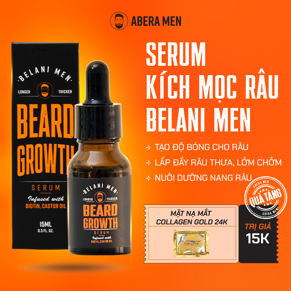 Serum kích mọc râu belani men - kích mọc, dưỡng râu chắc khoẻ