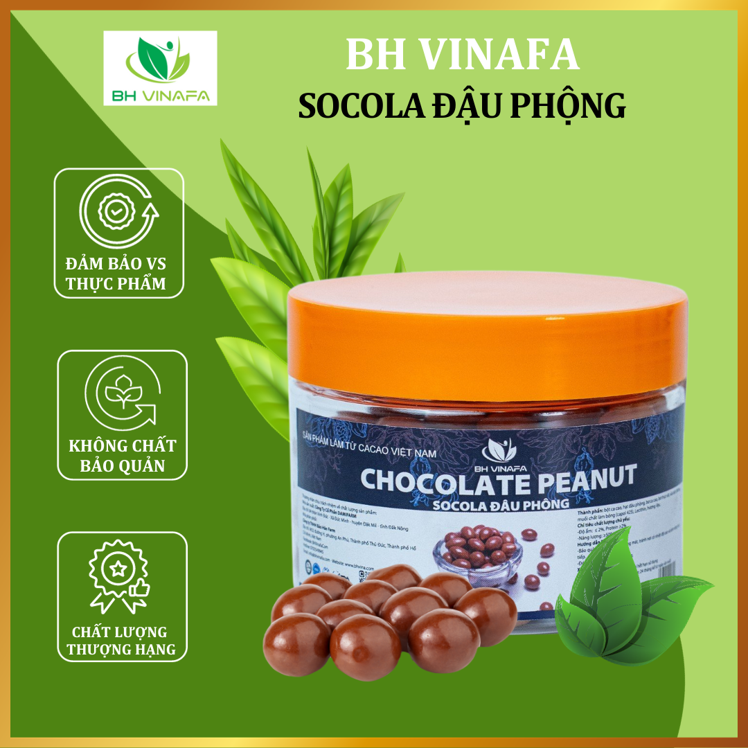 Viên Chocolate nhân đậu phộng Peanut Chocolate 150g - Đồ ăn vặt văn phòng