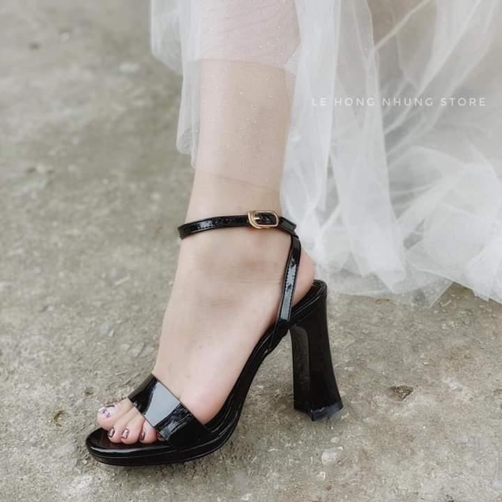 GIÀY CAO GÓT I SANDAL CAO GÓT QUAI NGANG GÓT LOE SIÊU HOT HIT ĐƠN GIẢN CHANH XẢ KÈM ẢNH THẬT [G331]