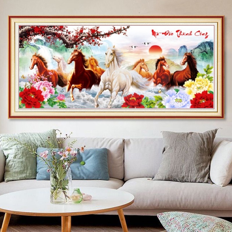 Tranh đính đá cao cấp Mã Đáo Thành Công