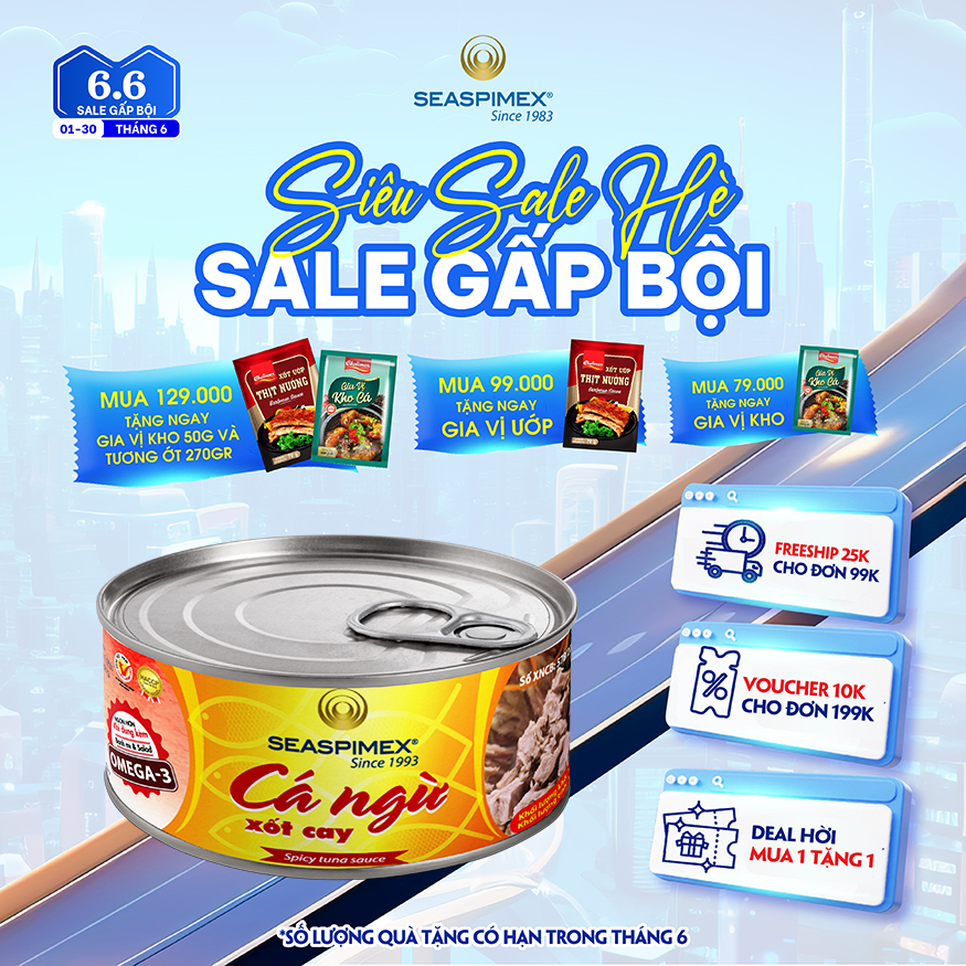 Cá Ngừ Xốt Cay SEASPIMEX 185gr