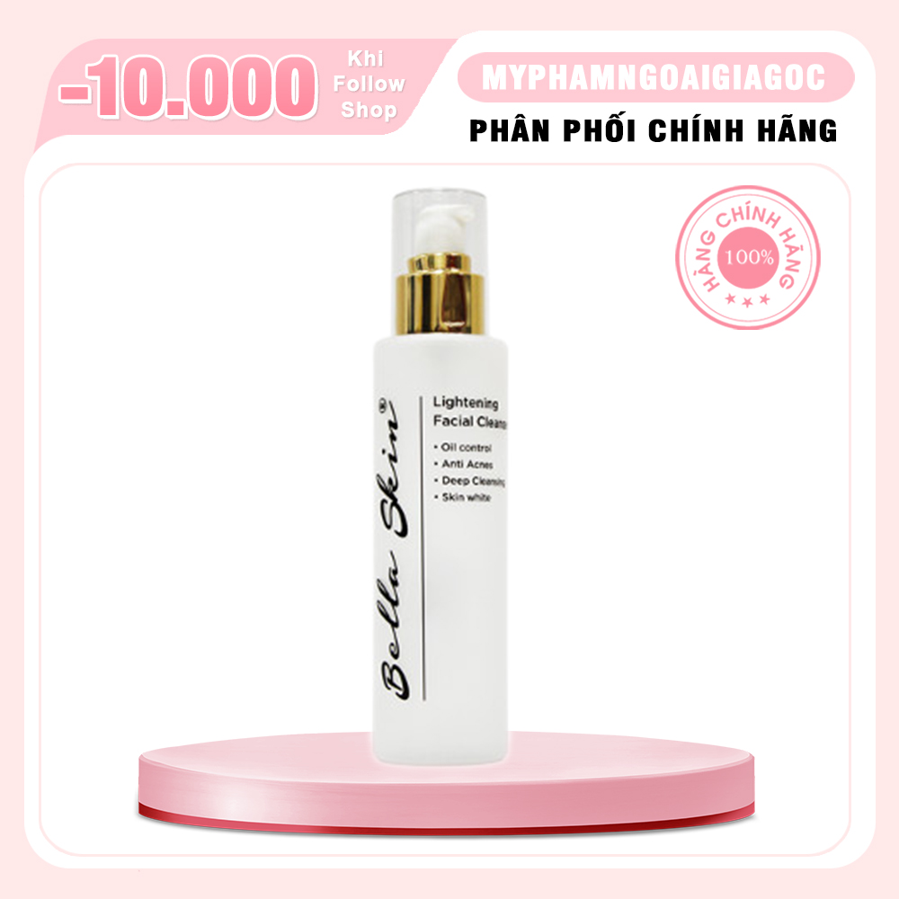 Sữa Rửa Mặt Trắng Da Ngăn Ngừa Mụn Bella Skin Lightening Facial Cleanser