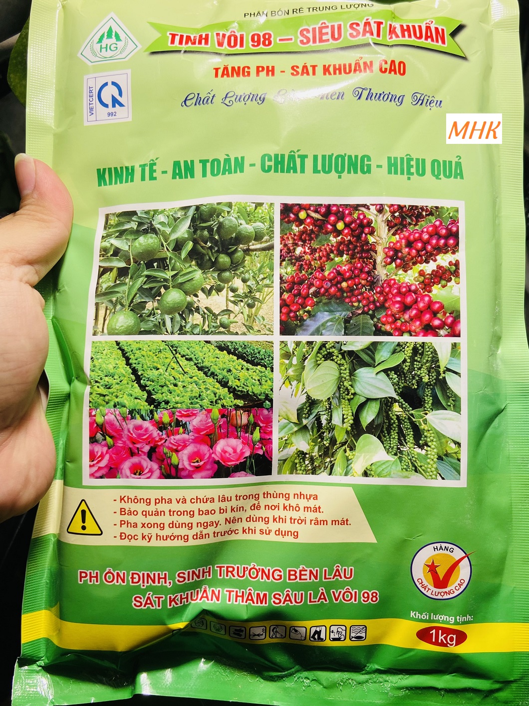 Tinh Vôi 98 - Xử lý cải tạo đất trồng và sát khuẩn ! Gói 1kg