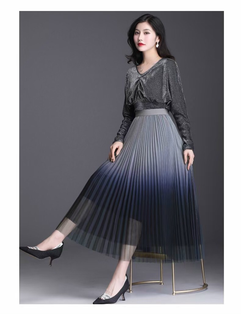 Chân váy loang dáng dài thời trang