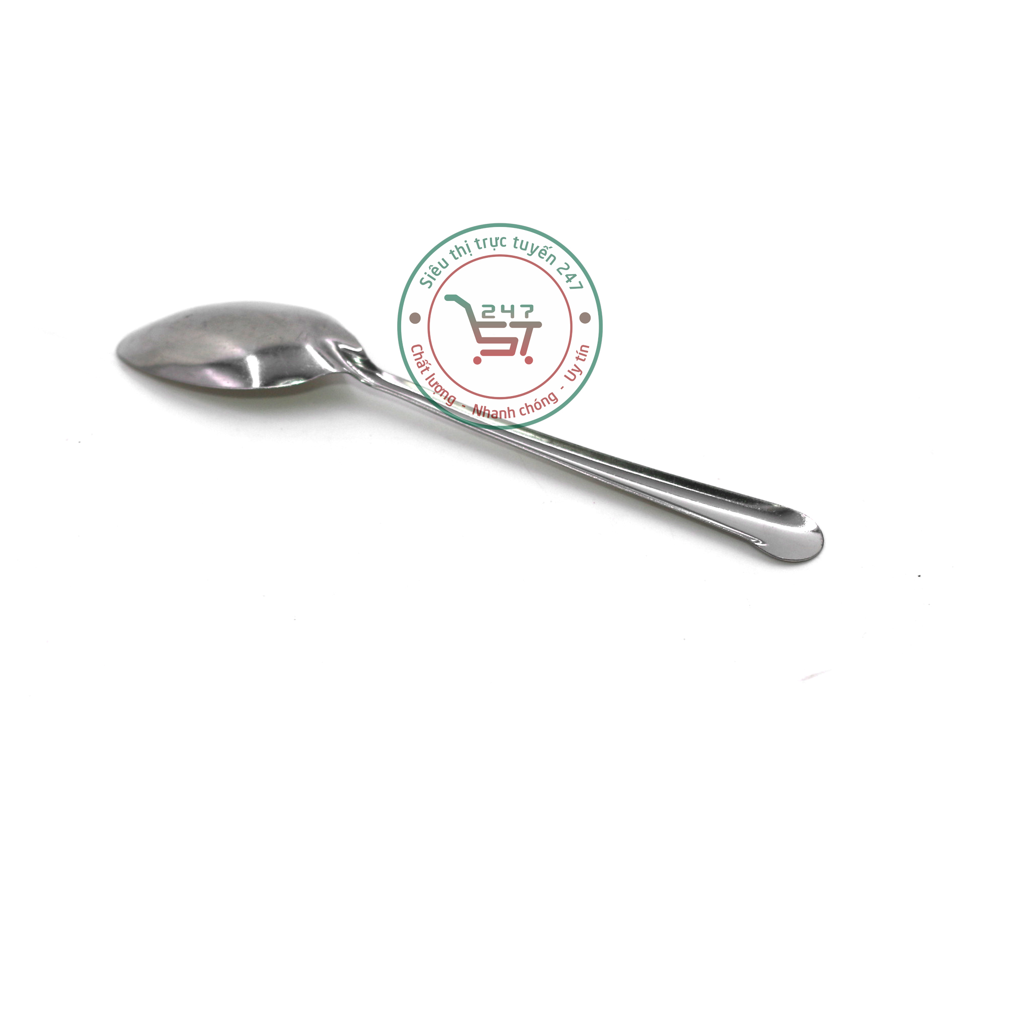 Thìa súp trơn chất liệu inox bóng loáng dùng để ăn cơm múc canh khuấy cà phê nước trái cây tiện dùng giá rẻ