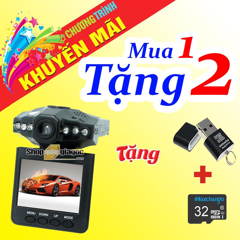 Combo camera hành trình h198 hd 1080p + thẻ nhớ 32g + đầu đọc thẻ nhớ