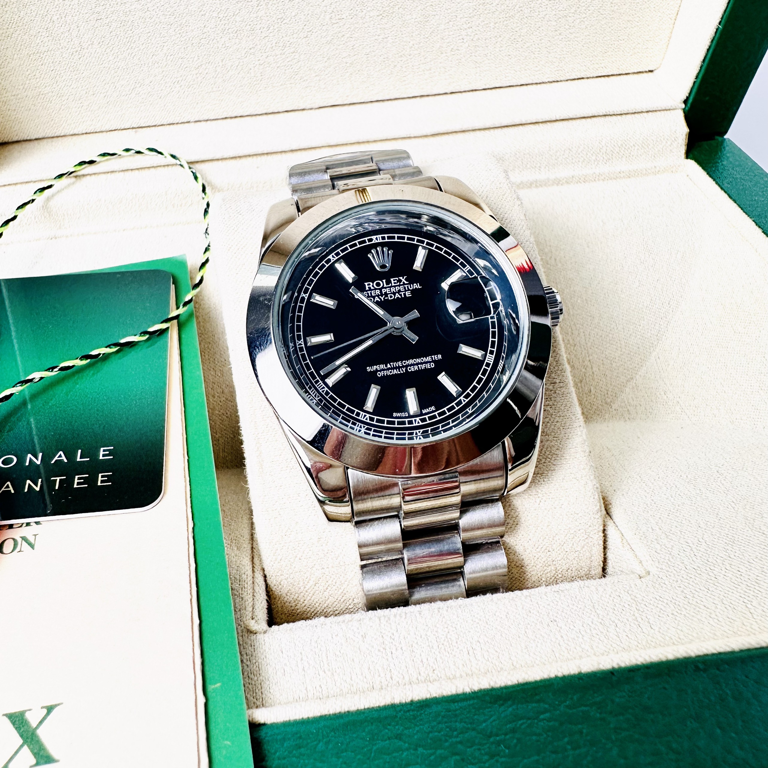 Đồng hồ nam Rolex đính viền đá dây kim loại đúc đặc cao cấp bảo hành 12 tháng