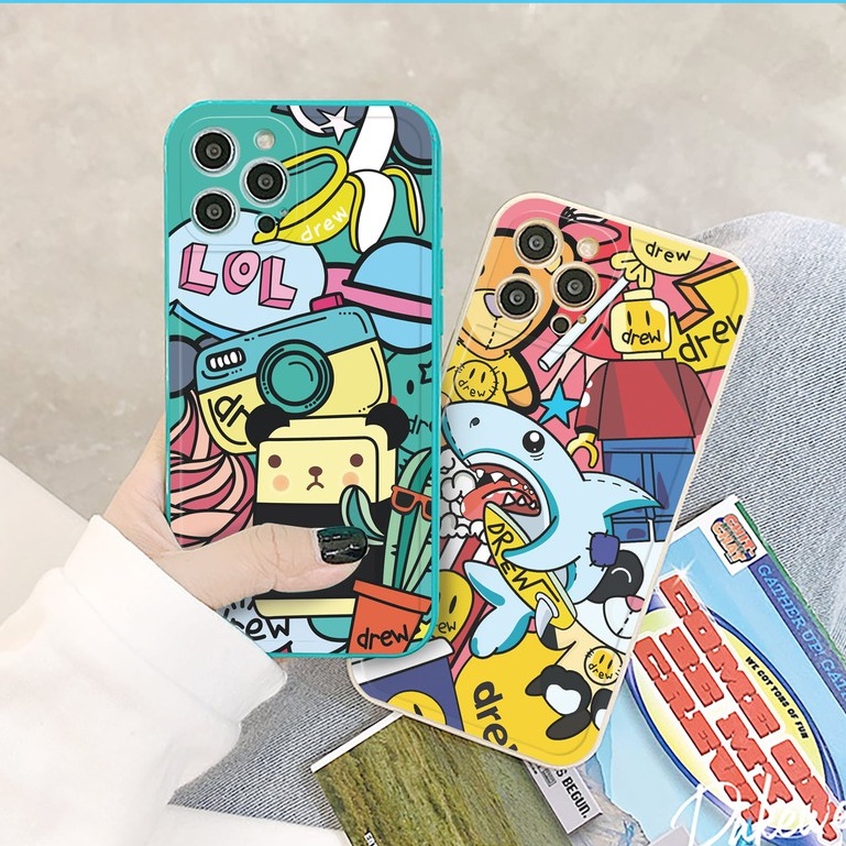 Ốp lưng iphone viền nổi bóng Drew Toy 6/6plus/6s/6splus/7/7plus/8/8plus/x/xr/xs/11/12/pro/max/plus/promax VNB193