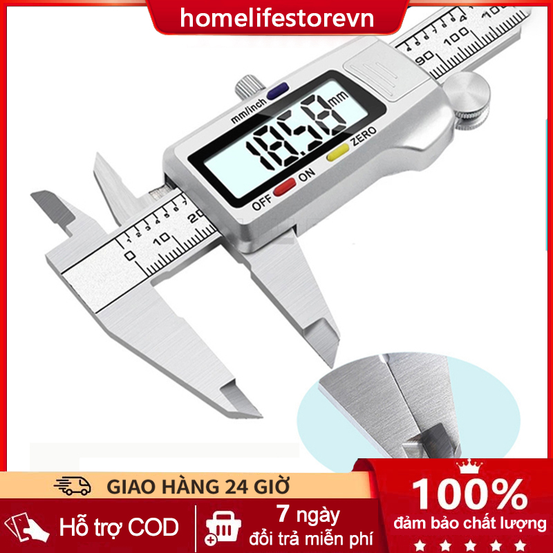 Thước kẹp điện tử 0-150mm thép hợp kim không rỉ màn hình LCD