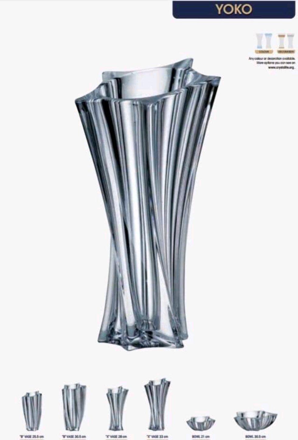 Lọ hoa pha lê séc sao eo yoko 33cm
