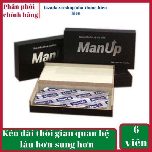 Bổ thận nhanh dùng trước 30ph Manup tăng cường sinh lý nam, bồi bổ sức khỏe-Hộp 6 viên dùng cho 6 lần-Che tên khi giao hàng