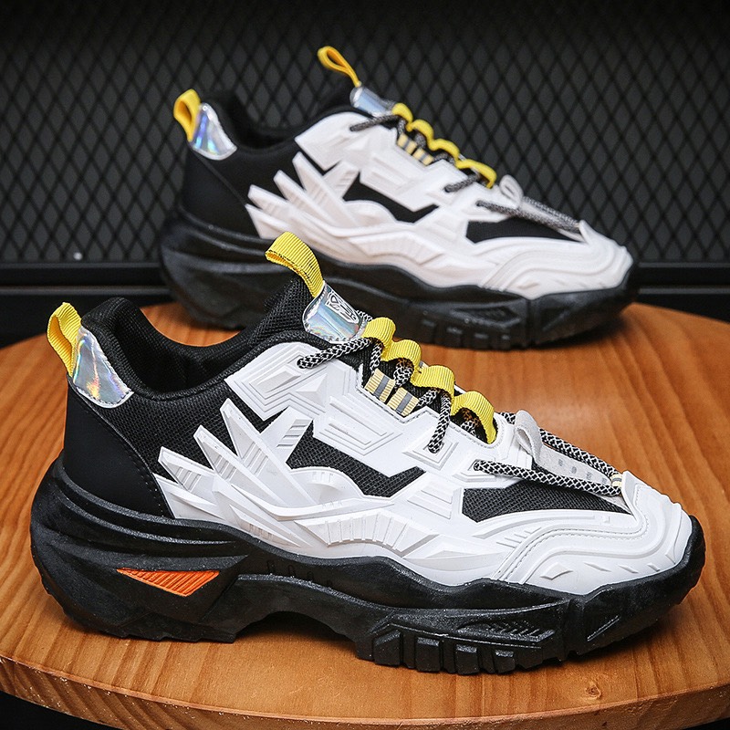 Giày nam thể thao sneaker gót phối dạ quang kiểu dáng mới siêu đẹp
