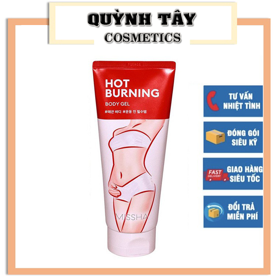 Kem tan mỡ missha hot burning body gel hàn quốc kem massage đánh tan mỡ bụng bắp tay bắp chân, xoá rạn da an toàn hiệu quả