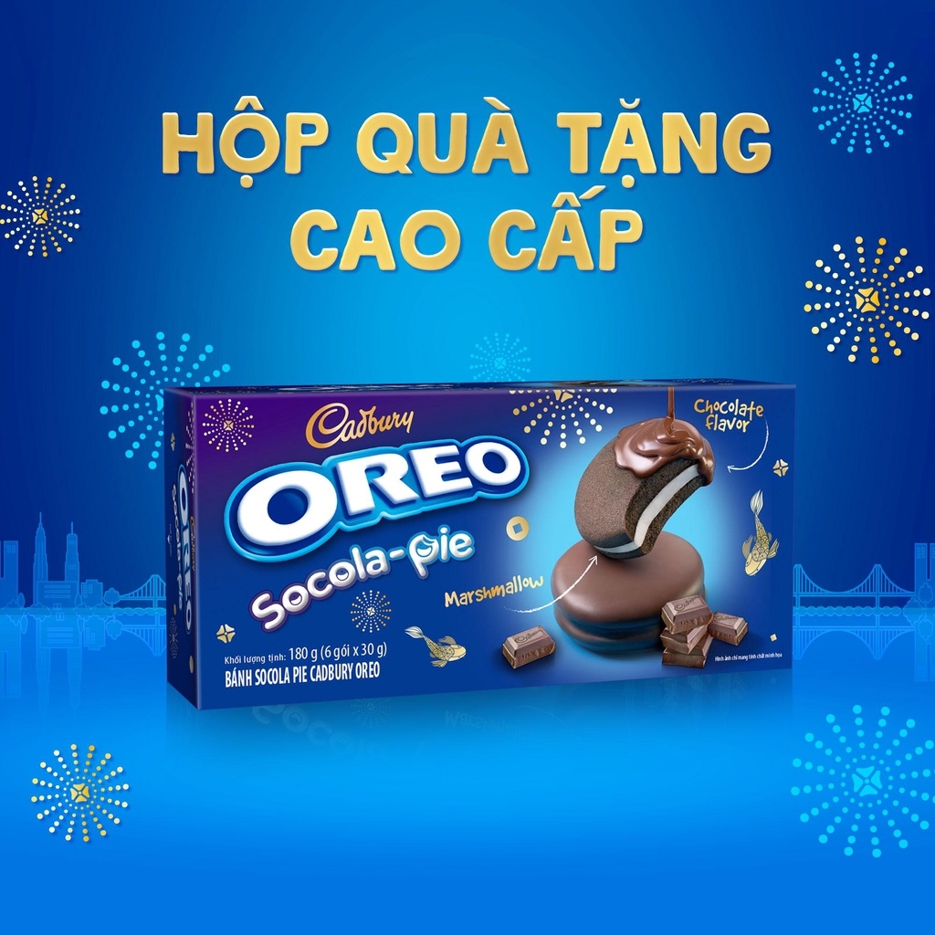 Combo 2 hộp bánh oreo socola pie 2x180g