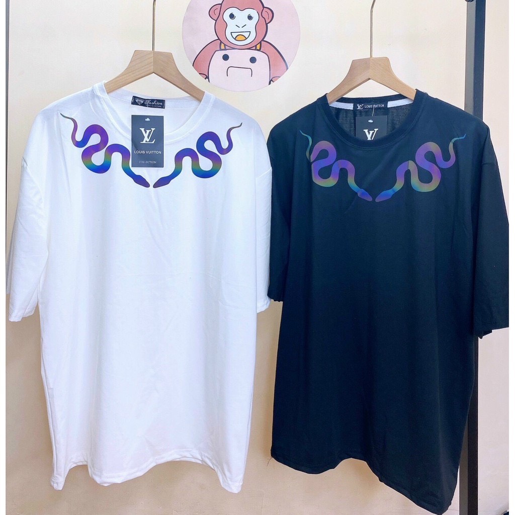 🌸[ SIÊU PHẨM MỚI ] 🌸 Áo Thun Nam Nữ Tay Lỡ Phát Quang Hình Con Rắn Chất Cotton Cao Cấp U7
