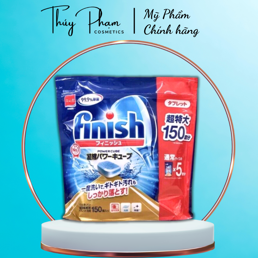 Viên rửa bát Finish Nhật Bản 150 viên, Viên rửa chén bát Finish 150 viên nội địa Nhật Bản