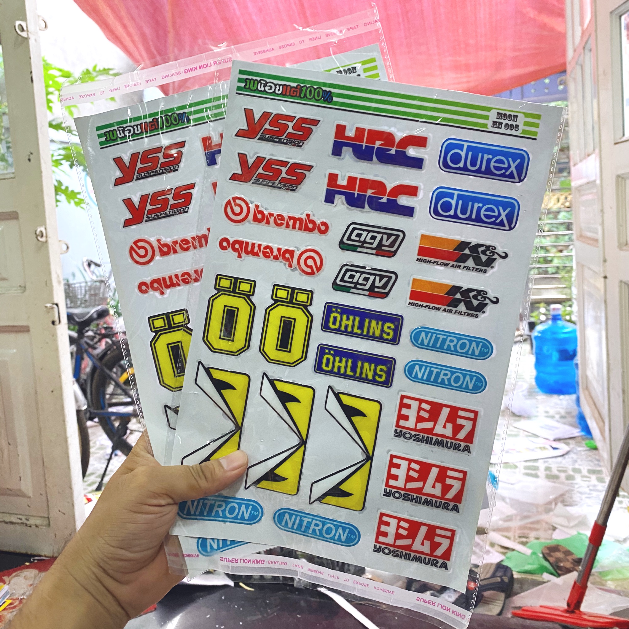 Combo Tem nổi trang trí xe máy