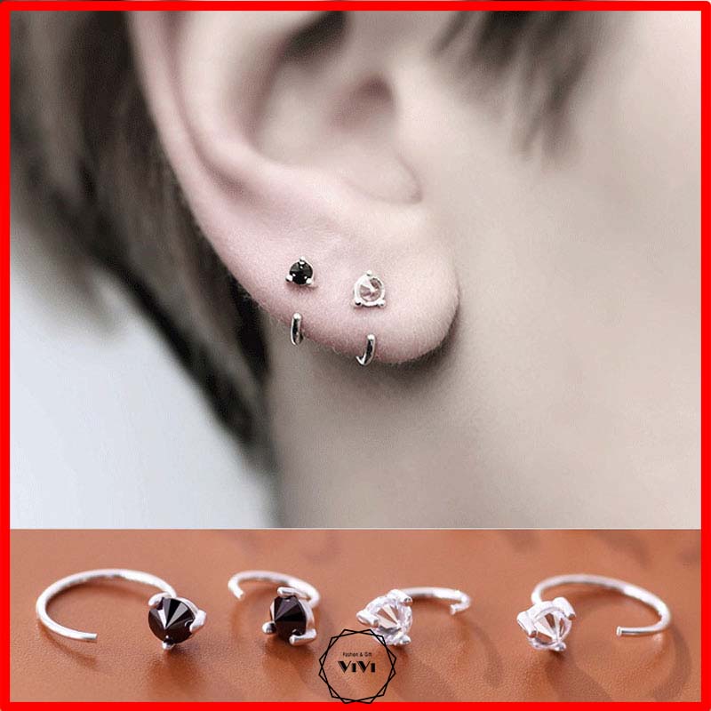 Bông tai nam nữ kiểu móc câu Hook – khuyên tai ViVi_Gift