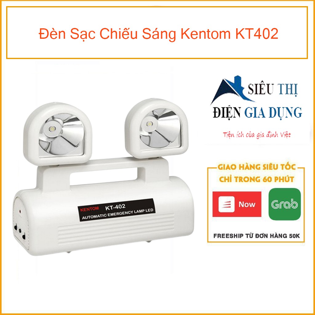 Đèn sạc khẩn cấp Kentom KT402 Led - Hàng chính hãng