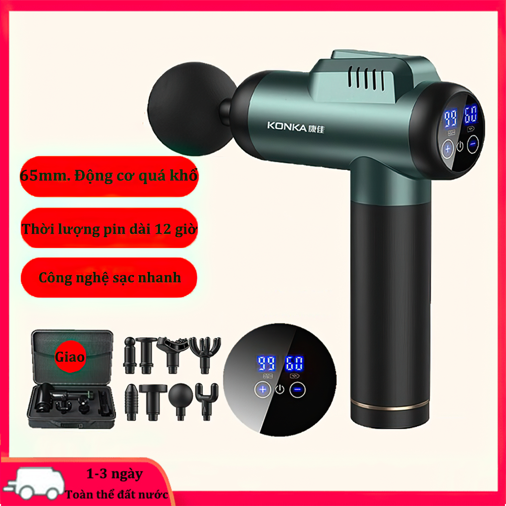 Súng massage toàn thân máy massage cầm tay đa năng Fascial Gun cao cấp 8 đầu 99 chế độ rung，hai phong cách，Máy massage cầm mini tay 4 đầu 12 chế độ rung giảm căng cơ nhức mỏi vai gáy