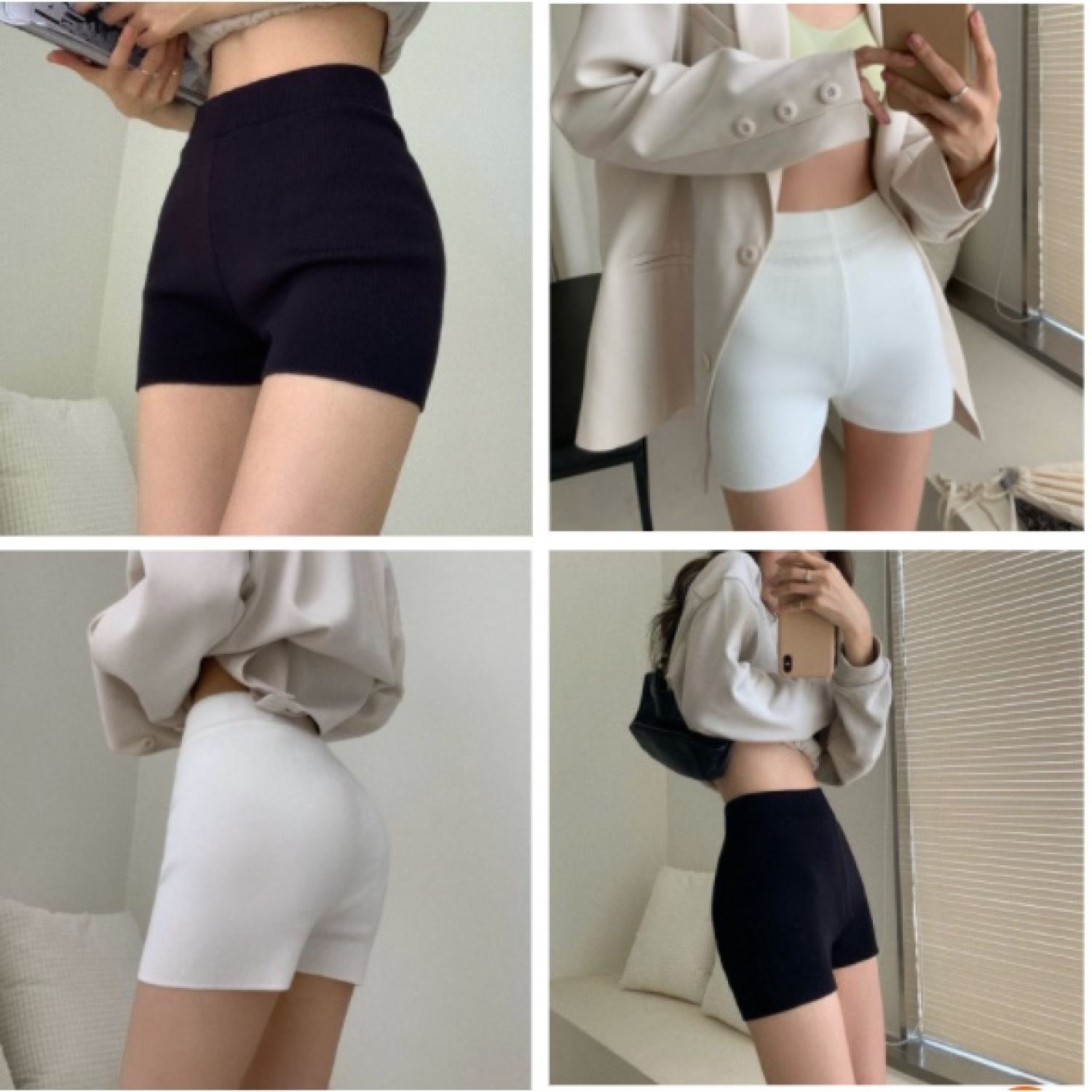 Quần đùi Biker Short nữ nâng mông vải co giãn-6 màu