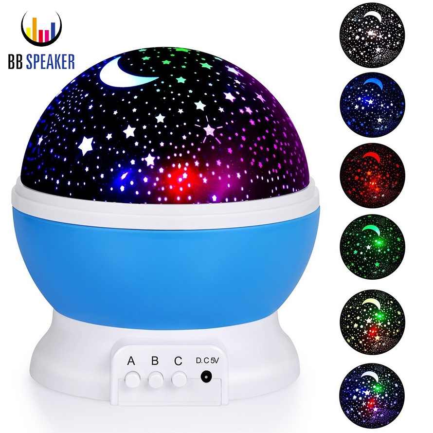 Đèn chiếu saođèn chiếu bầu trời sao sky led night light xoay 360 độ star master