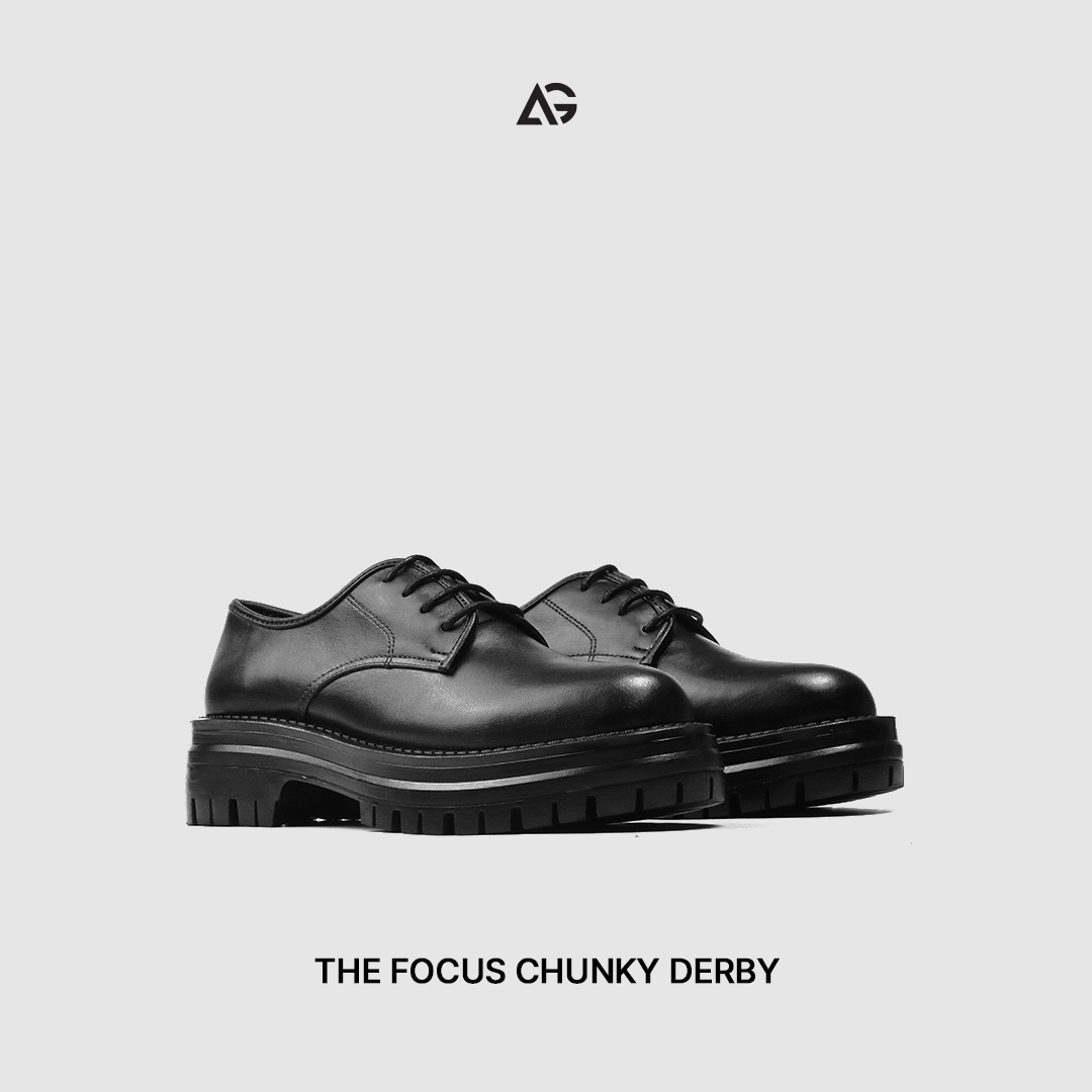 Giày da unisex nam nữ The Focus Chunky Derby August chính hãng bảo hành 24 tháng