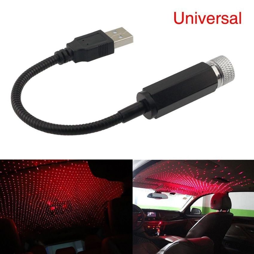 Đèn led chiếu sao chiếu trần xe ô tô, trần nhà bầu trời sao tia laser trang trí cắm cổng usb