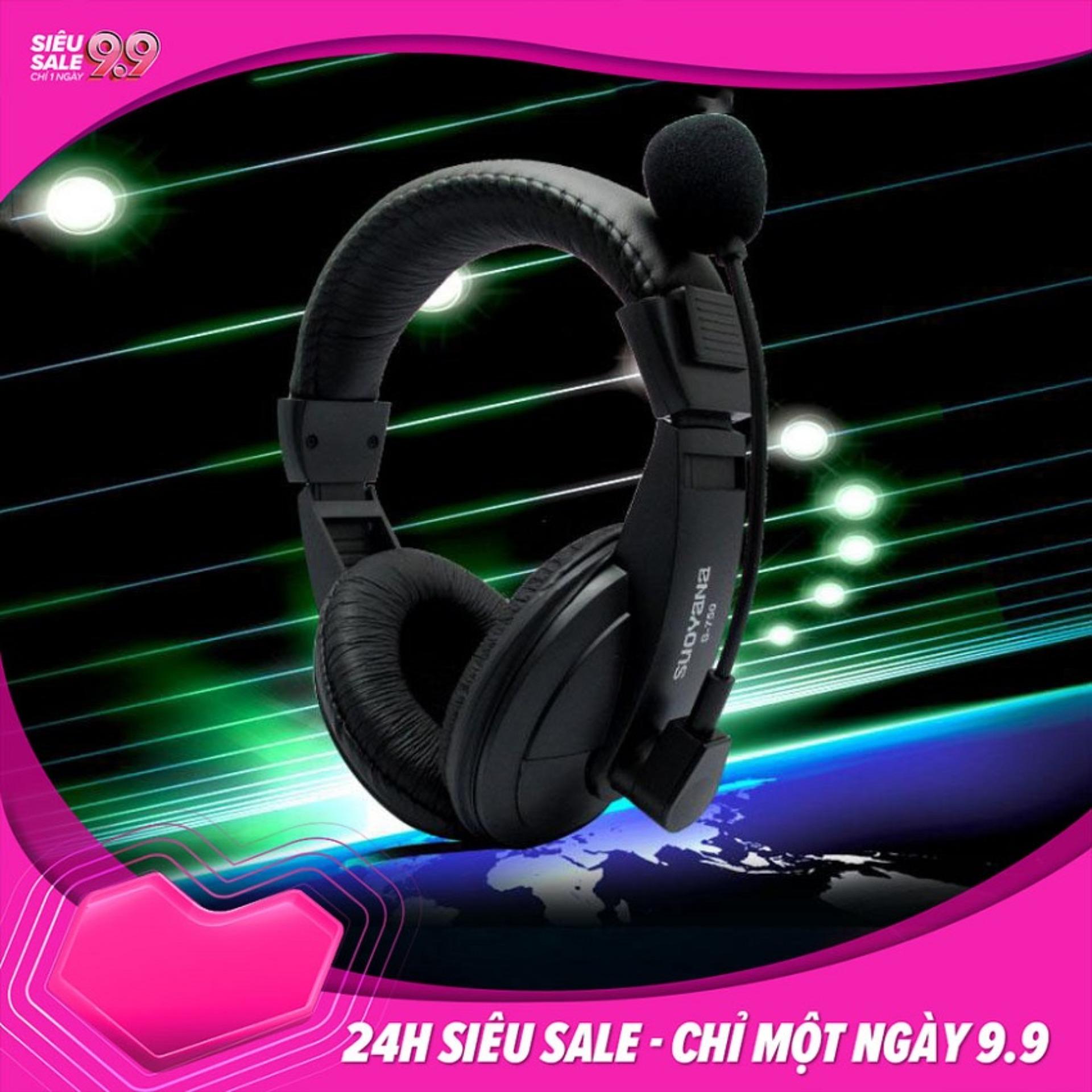 Tai nghe High-end S-750 cao cấp, Tai nghe chụp tai có mic hát karaoke, tai nghe chuyên game, cho quán Internet, loa siêu trầm extrabass [ FUNNY TIMES ]